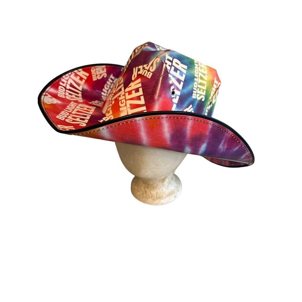 Bud Light Seltzer Cowboy Hat OSFM‎ White & Multicolor